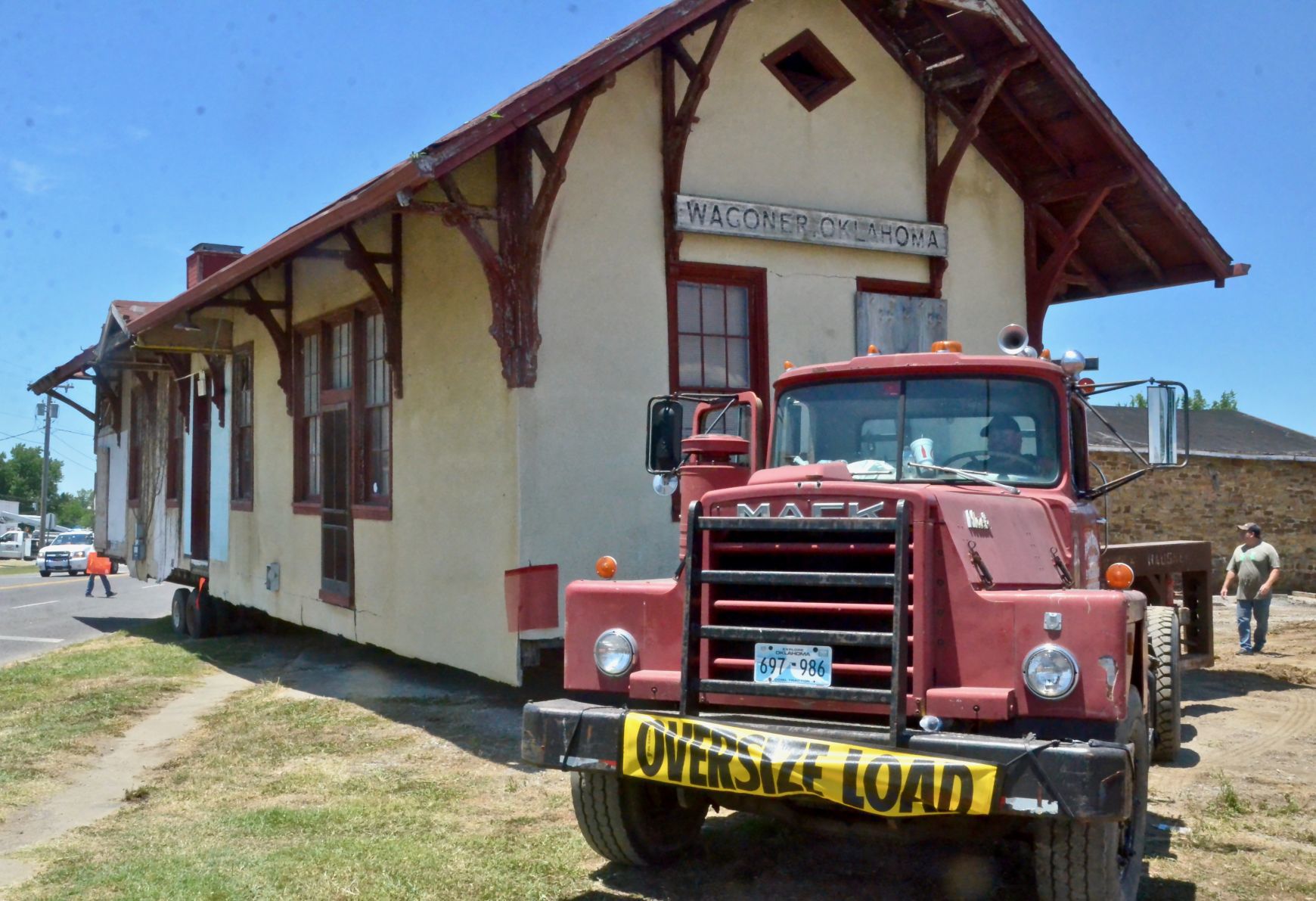 Train depot moved to new home